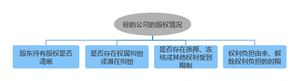 重大资产重组法律意见书重点核查标的公司的股权情况