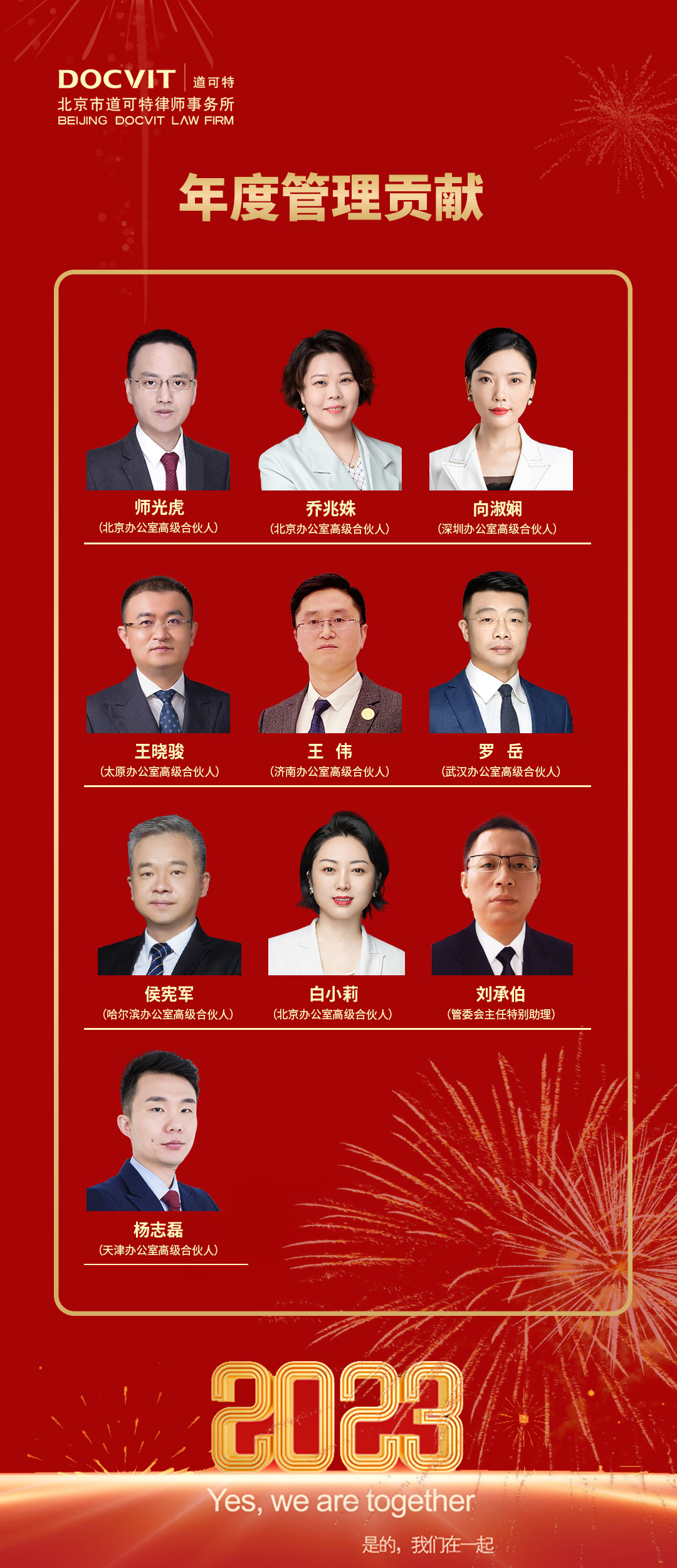 道可特律所2022年度管理贡献