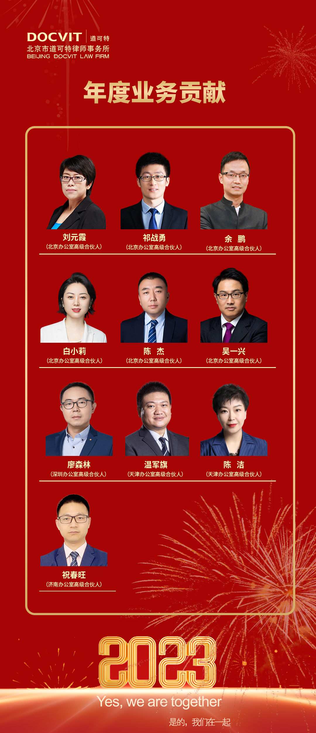 道可特律所2022年度业务贡献