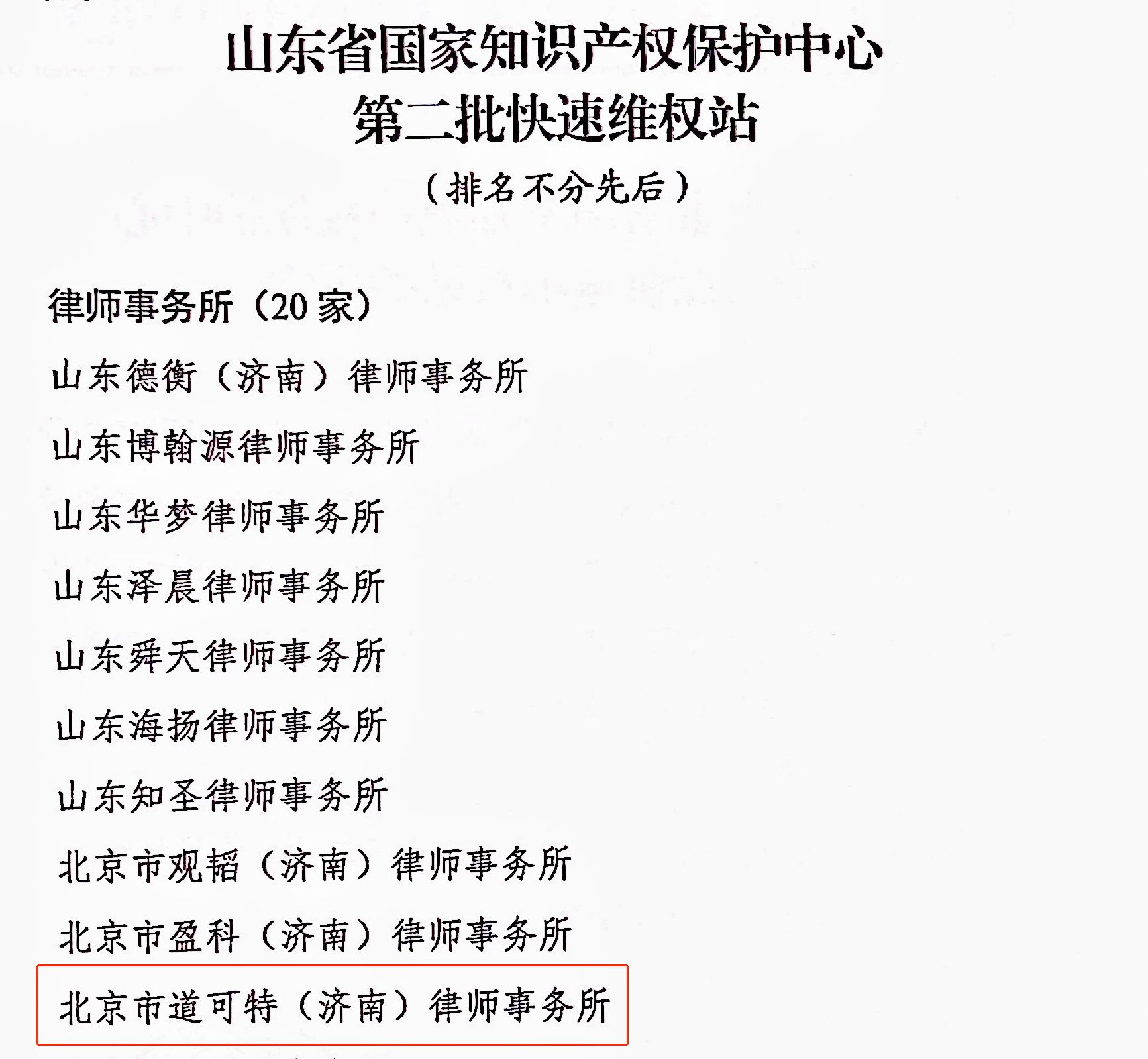 道可特济南办公室获批山东省国家知识产权保护中心第二批快速维权站 道可特济南办公室获批山东省国家知识产权保护中心第二批快速维权站