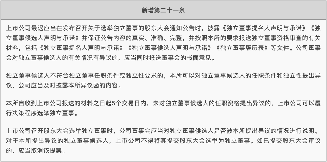 《独董指引》资格管理要求